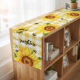 thumbnail image 6 of Sunflowers 70 Inch Table Runner, Yellow Plaid Sunshine Vintage Country Bee Farmhouse Dresser Scarf Cotton & Linen Tablerunner for Dining/Kitchen Island/Holiday Party Décor 13" x 70", 6 of 9