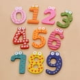 thumbnail image 4 of Lubelski 10Pcs Cute Wooden Fridge Magnet Number 0-9 Kids Colorful Educational Toy Set, 4 of 8