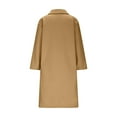 thumbnail image 6 of SDNall Women's Wool Blend Long Sleeve Trench Coat, Notch Lapel Lined Jacket with Pockets for Fall & Winter, 6 of 9