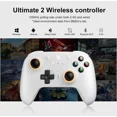 thumbnail image 2 of 8BitDo Ultimate 2 Wireless Controller for Windows PC, Apple, Steam & Android, Gaming Controller with TMR Joysticks, Hall/Tactile Triggers, Motion Control, RGB Fire Ring, 1000Hz Polling Rate, 2 of 7