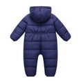 thumbnail image 3 of BULLPIANO 0-12 Months Baby Boys Girls Snowsuit Romper Puffer Jacket Infant Fleece Thick Warm Jumpsuit Outwear, 3 of 5