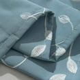 thumbnail image 5 of Nvzi Cortina de hojas bordadas con estilo rústico, con aislamiento térmico, ajustable, para ventanas pequeñas, con bolsillo para barra, 1 panel (39 x 55 pulgadas, azul), 5 of 5