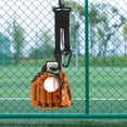 thumbnail image 4 of FONDOTIN Baseball Bat Rack Organizer Black Rectangular Hanger with Glove Clip Hook 1Set 10.8X3.5X0.6In, 4 of 8