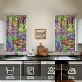 thumbnail image 2 of Paisley Design Kitchen Curtains - Vintage Tier Cafe Curtains for Bathroom Living RV Rod Pocket Window Drapes 36 Inch 2 Panels Set 28"x36" Window Treatment Tiers, 2 of 4