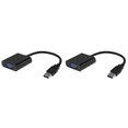 thumbnail image 1 of Adaptador USB A VGA Cable Convertidor Tarjeta Gráfica Vídeo Multipantalla 1080P, 1 of 9