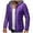 Purple, variant on IROINNID Men's Anorak Long Sleeve Solid Color Comfy Youth Thicken Collar Black Cotton Jacket
