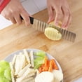 thumbnail image 5 of MLfire Potato Ripple Knife Crinkle Cutter Wavy Chopper French Fry Slicer Knife Stainless Steel Food Tomato Onion Lemon Salad Chopping Knife Wavy Slicer Wavy Vegetable Cutter Kitchen Tool, 5 of 9