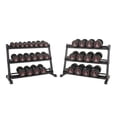 thumbnail image 2 of Lifeline 5 lb–100 lb (2,100lb) Pro Round Dumbbell Set with 3-Tier Rack, 2 of 5