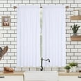 thumbnail image 3 of Waffle Pattern Embossed Textured Tier Curtain, 2 Pcs Rod Pocket Waterproof Small Curtain, 3 of 7