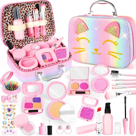 Set de maquillaje Pretend Smallzi para niños pequeños de 3 a 5 años con estuche de cosméticos
