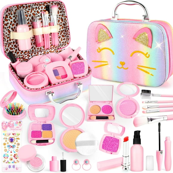 Set de maquillaje Pretend Smallzi para niños pequeños de 3 a 5 años con estuche de cosméticos