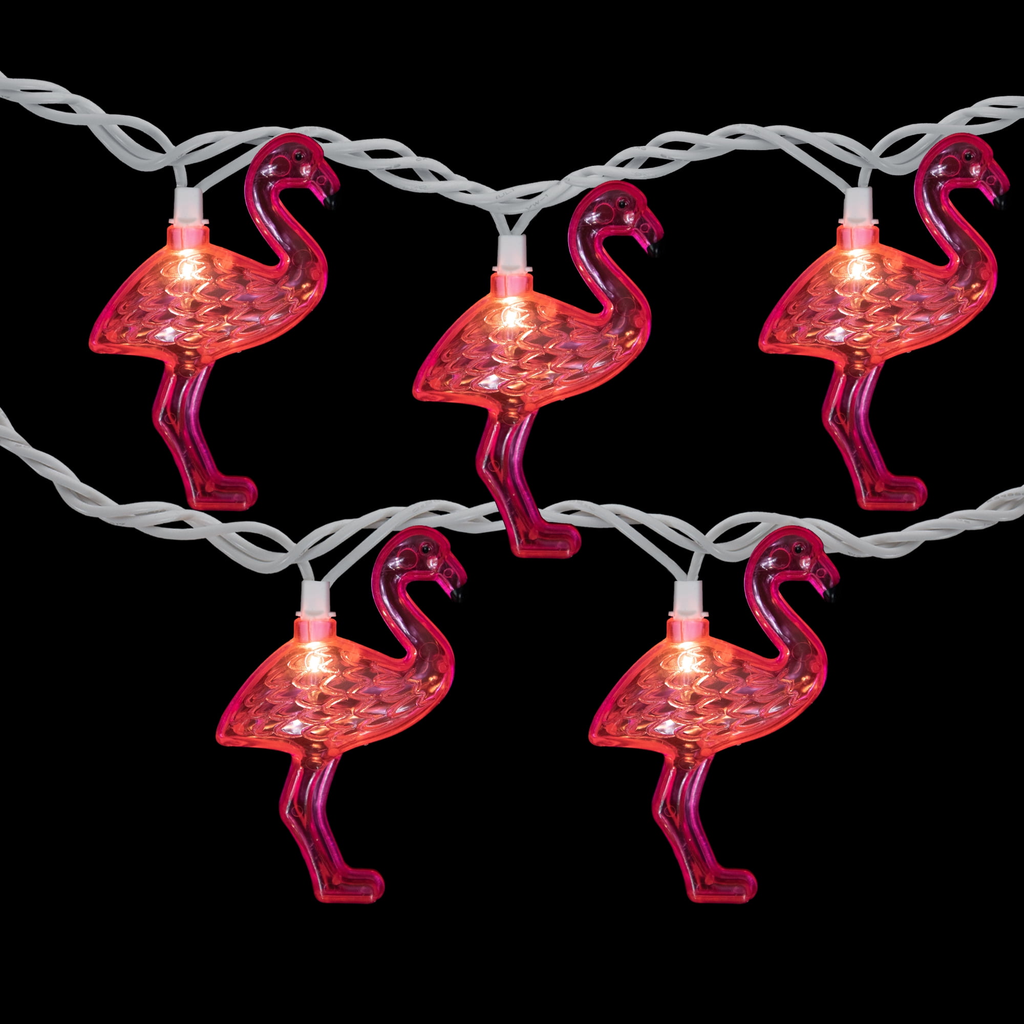 Northlight Pink Flamingo Indoor Outdoor Patio Light Set - 7.25