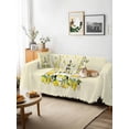 thumbnail image 3 of Lemon Gnomes Couch Cover for 2 Cushion Couch, Yellow Summer Botanical Fruit Leaves Washable Love Seat Sofa Covers Slipcover, Throw Sofa Covers for Pets, Furniture Protector 71"x102", 3 of 9