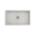 thumbnail image 6 of BOCCHI Classico Farmhouse Apron Front Fireclay 30 in. Single Bowl Kitchen Sink with Protective Bottom Grid and Strainer in White, 6 of 7