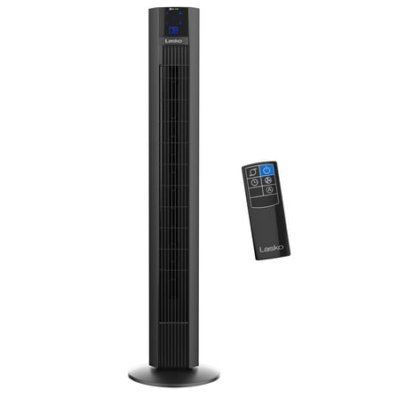Lasko Xtra Air® 48" 4-Speed Oscillating Remote Controlled Tower Fan, Black T48336