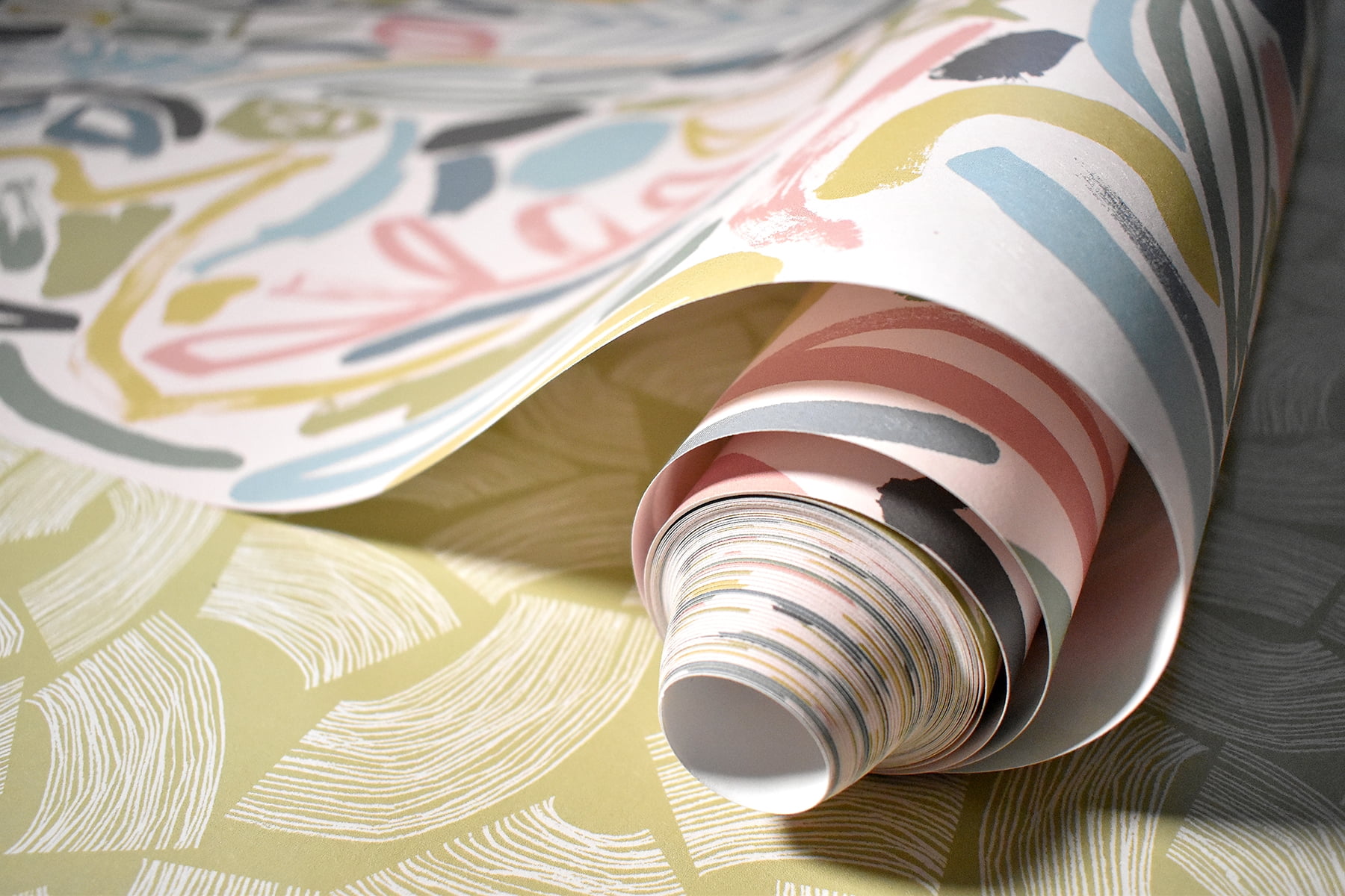 ohpopsi Verdure Pastel Painted Botanical Unpasted Non Woven Wallpaper, 19.7-in by 33-ft., 54.2 sq. ft.