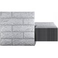 thumbnail image 3 of Paneles de pared 3D despegar y pegar, cobertura de 14.5 pies cuadrados, adhesivo de papel pintado de ladrillo sintético imprimible con espuma autoadhesiva impermeable para decoración de paredes interi, 3 of 5