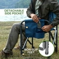 thumbnail image 4 of TIMBER RIDGE Folding Camping Chair, Portable Lightweight Aluminum Directors Chair with Side Table and Side Pocket for Outdoor, Lawn, Blue, 4 of 8