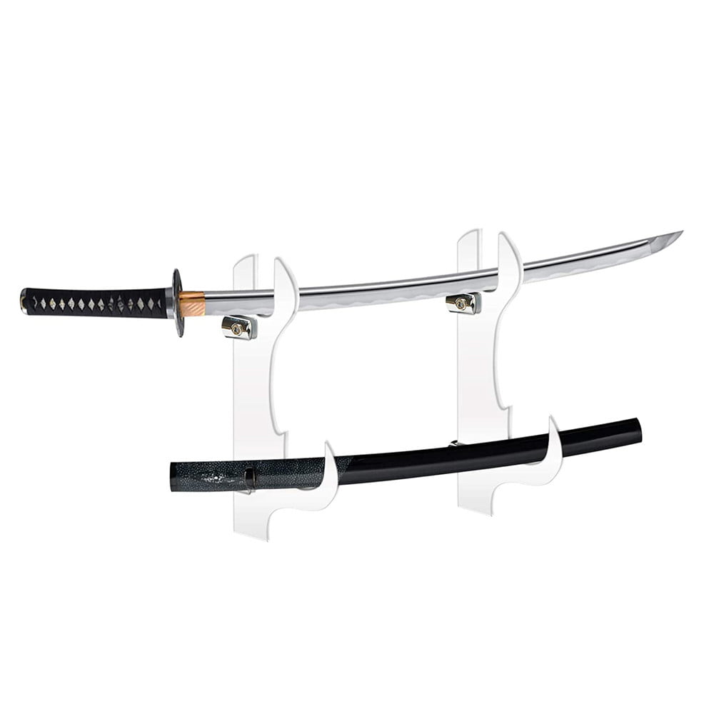 Display Cases Deluxe Adjustable Metal Sword Wall Mount Bracket Sword Stand US 