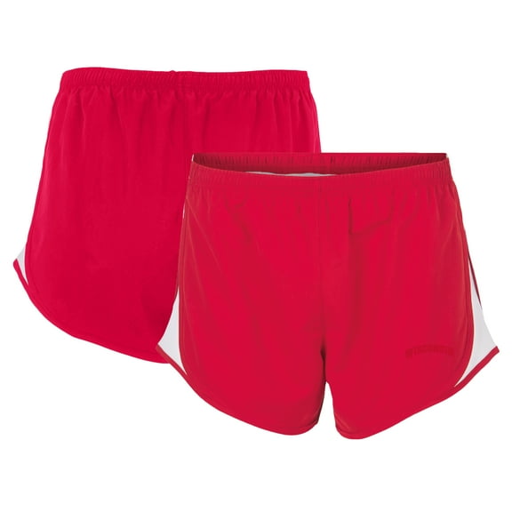 Women's Boxercraft Red Wisconsin Badgers Essential Lined Athletic Shorts