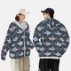thumbnail image 4 of Fotbe Party Shark Cute Chaqueta con Protección Solar UPF 50+ para Hombre y Mujer, Camisa con Capucha y Bolsillos-Large, 4 of 7