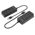 thumbnail image 4 of HUB USB 3.0, Répartiteur USB 4 Ports USB3.0 4 Ports Compatibilité Forte pour Clavier, 4 of 8