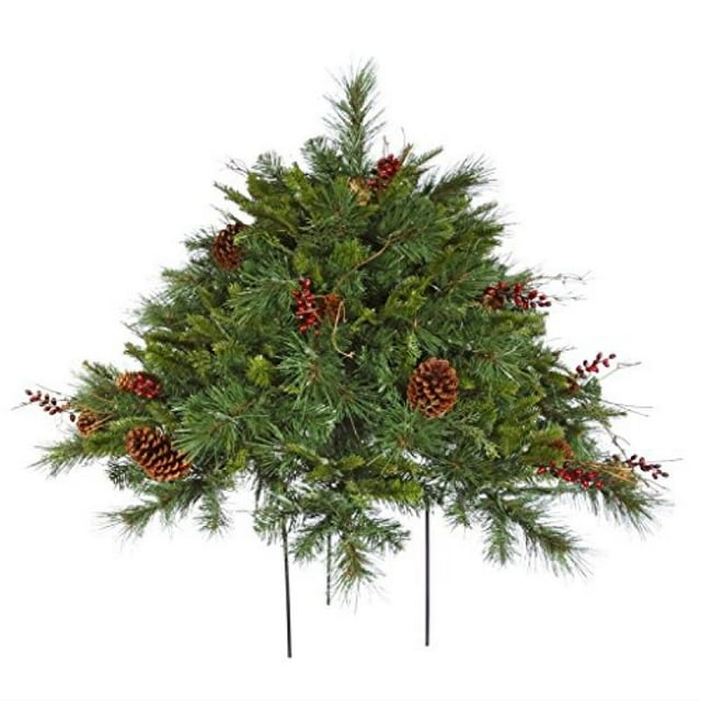 Vickerman G118785 Vickerman 2' Cibola Mixed Berry Artificial Christmas Bush Unlit