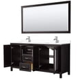 thumbnail image 2 of Wyndham Collection Daria 72" Metal & Wood Double Bathroom Vanity in Espresso, 2 of 5