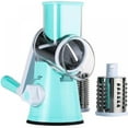 thumbnail image 1 of Greyghost Trancheuse à Râpe à Fromage Rotative - Trancheuse à Tambour à Mandoline Ronde Trancheuse à Légumes Manuelle avec un Éplucheur en Acier Inoxydable (Bleu), 1 of 7