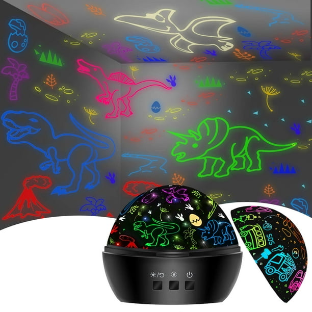 Juguete de dinosaurio HONGID Dino Projection con coche para niños de 3 a 8 años