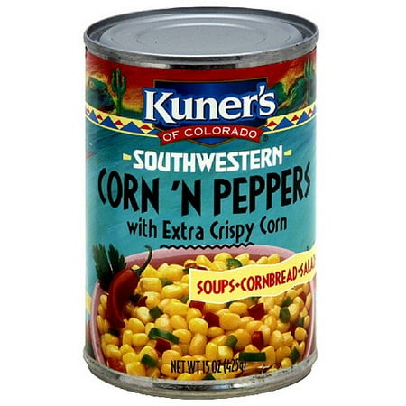 Kuner's Southwestern Extra Crispy Corn N Peppers, 15 oz (Pack of 12)