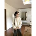 thumbnail image 4 of QWEEEK Kawaii Japanese Shirt Women Solid Color Elegant Youthful Sweet Blouse Lace Up Casual Long Sleeve Cute Clothes Autumn, 4 of 5