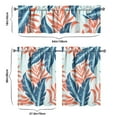 thumbnail image 6 of Bold Hawaiian Jungle Flower Kitchen Curtains Set 27.5x36in Polyester Valance and Tiers, Exotic Plants Window Curtain Set for Beachside or Island Kitchen Decor, 6 of 6