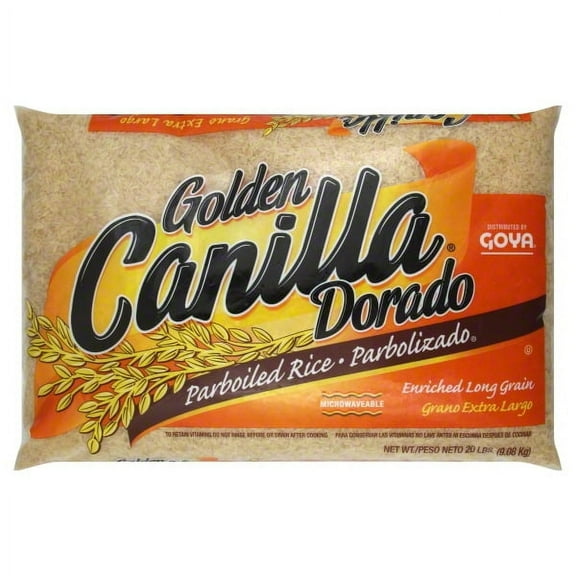 Goya Golden Canilla Long Grain Parboiled Rice, 20 Lb