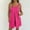 Hot Pink, variant on LEKODE Spaghetti Strap Romper Womens Rompers for Summer Jumpsuits for Women Crop Tops Wide Leg Pant Sets Pants with Suspender Straps and Jumpsuit Linen Sets for Women 2 Piece Black L