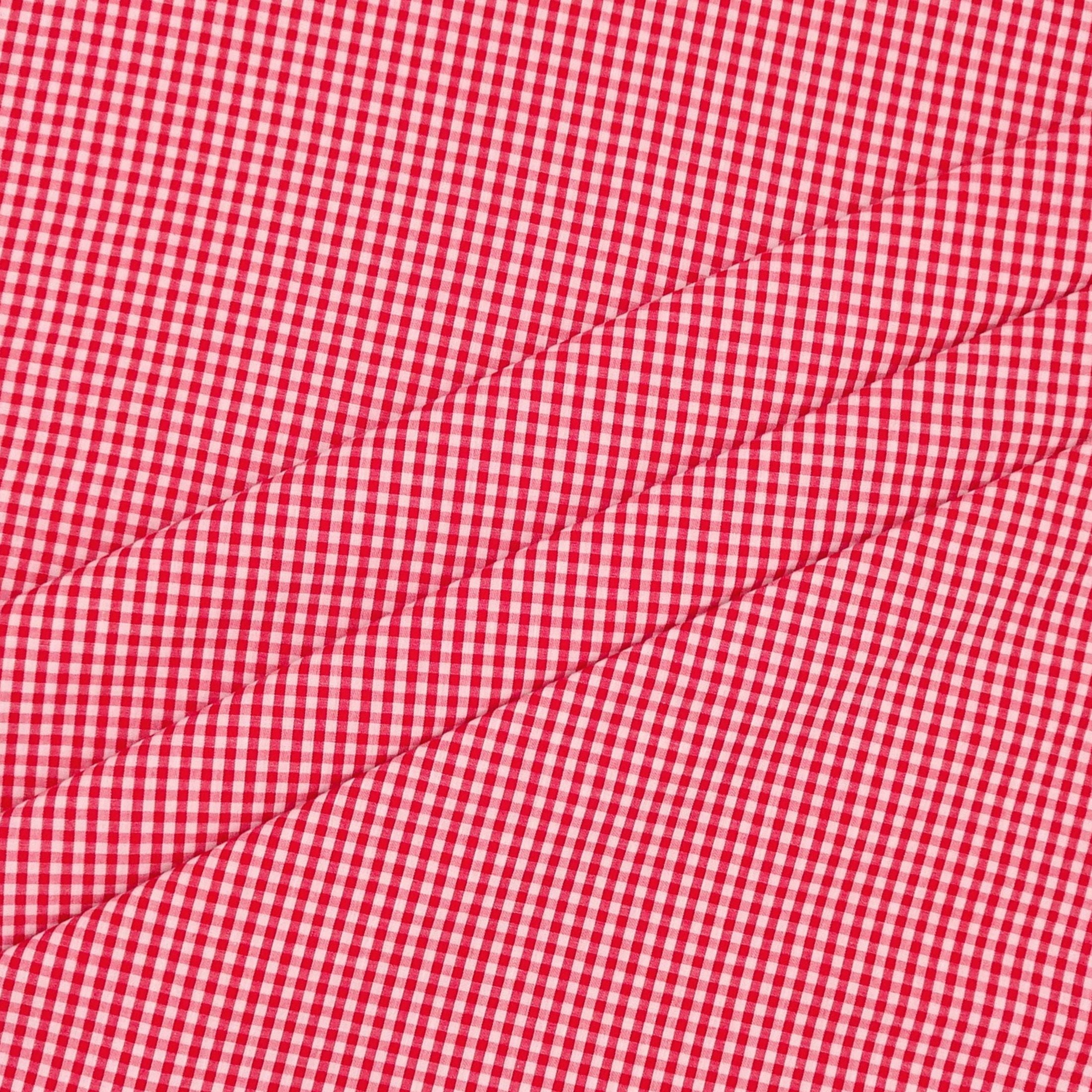 Waverly Inspirations 1 Yard Cut 100% Cotton Small Gingham Print Fabric, Poppy Red, 44" Wide for Quilting & Sewing