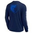 thumbnail image 3 of Men's Fanatics Navy Memphis Grizzlies Elements Strive Long Sleeve T-Shirt, 3 of 3