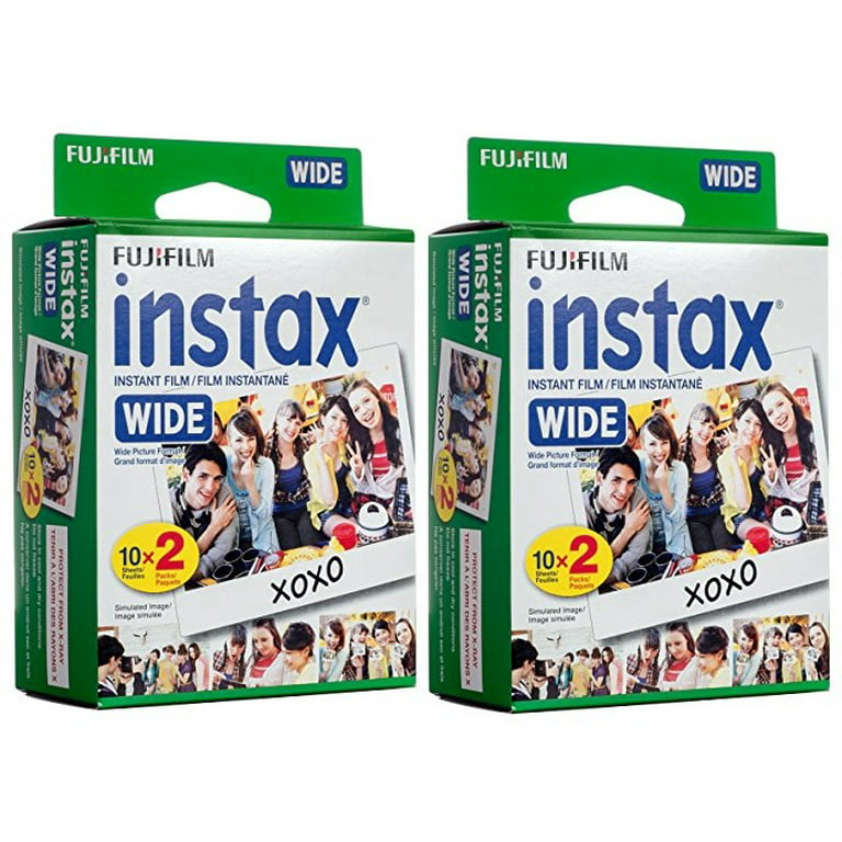 instax Wide Instant Film 4 Pack (40 Fujifilm instax Wide 300, 200 & 210 cameras - Walmart.com
