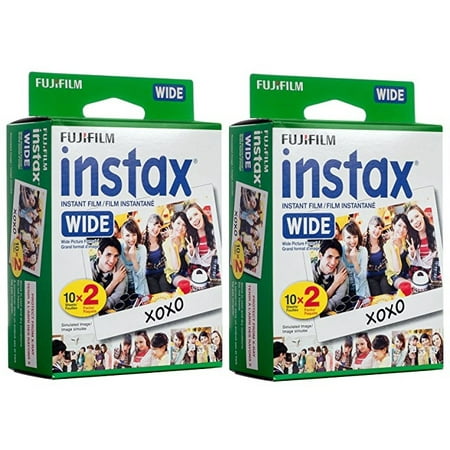 Fujifilm instax Wide Instant Film 4 Pack (40 Exposures) for use with Fujifilm instax Wide 300, 200, and 210