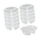 thumbnail image 5 of Contenedor de caja de refrigerio,Contenedor para bocadillos con tapa Mini tazas de salsa,Contenedores para refrigerios de 3 compartimentos a prueba de fugas,Recipiente para condimentos y salsa, 5 of 8