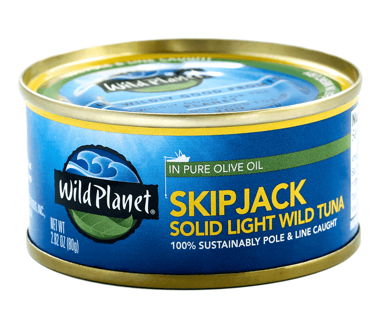 (Pack of 12), Wild Planet Skipjack Solid Light Wild Tuna in Pure Olive Oil, 2.82 oz
