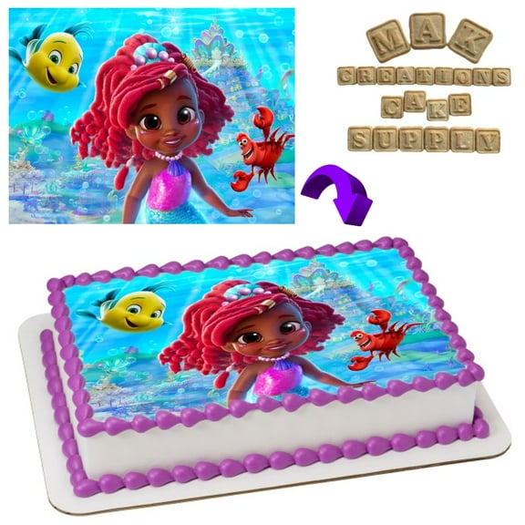 Disney Jr's Ariel & Friends 1/4 Sheet Edible Cake Topper