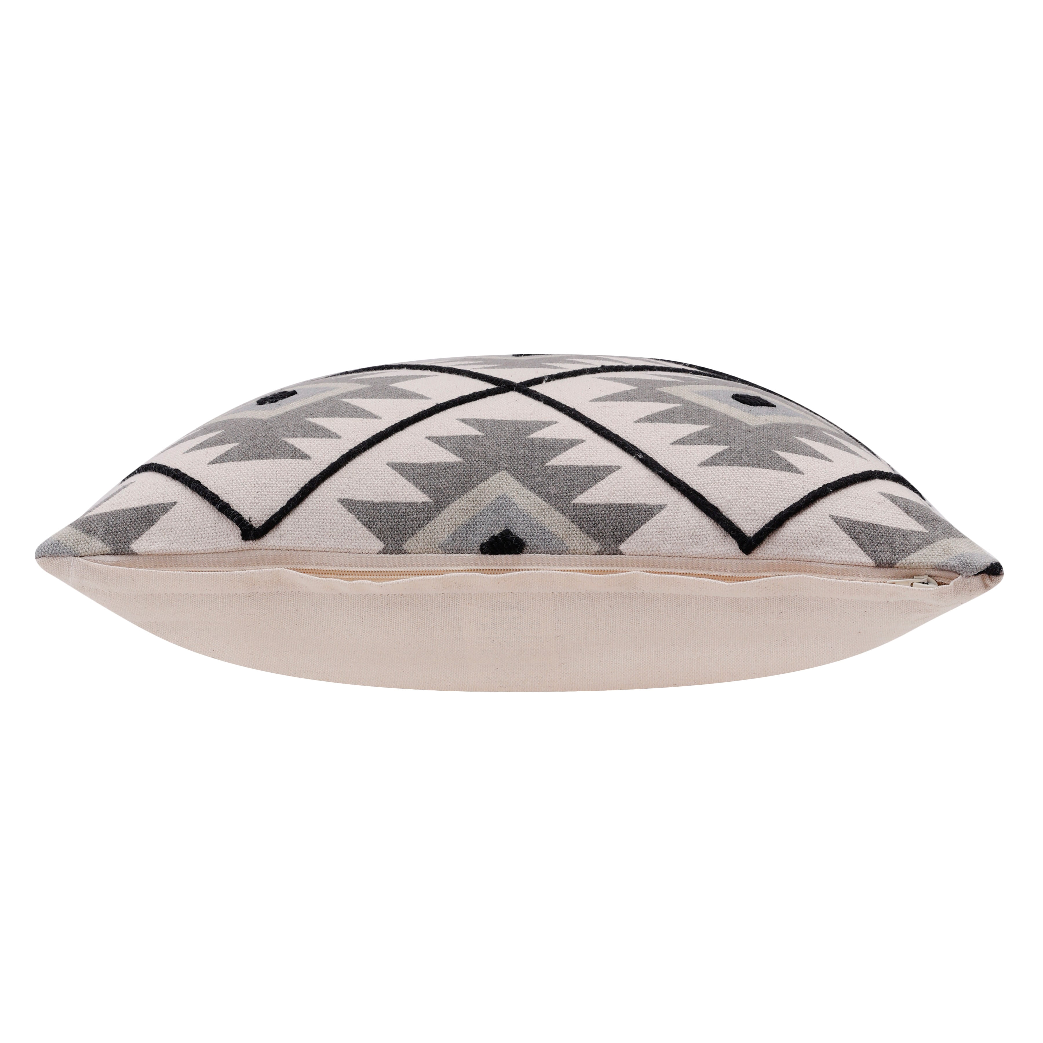 Harlow Hill 20" x 20" Gray/Black Geometric Cotton Adult Decorative Throw Pillow Cover