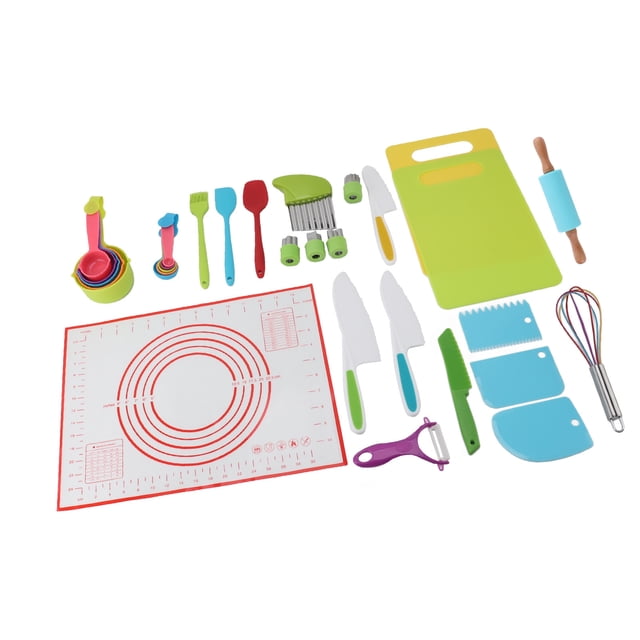 Ensemble de Cuisson pour Enfants, Ensemble de Cuisson et de Cuisson pour Enfants en Plastique Simple Interactif 30Pcs pour la Maison