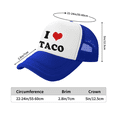 thumbnail image 3 of I Heart Taco Love Food Funny Trucker Hat Baseball Cap Unisex Blue, 3 of 5