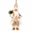 Golden Santa Claus + Golden Trumpet, variant on 11.8 in Sitting Santa Claus Figurine with Lantern and Gift Sack, Christmas Shelf Mantel Holiday Decor