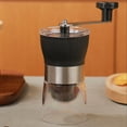 thumbnail image 2 of Adjustable Manual Coffee Grinder with Ceramic Burr & Removable 160ml Glass Bowl for Grinding, 2 of 17