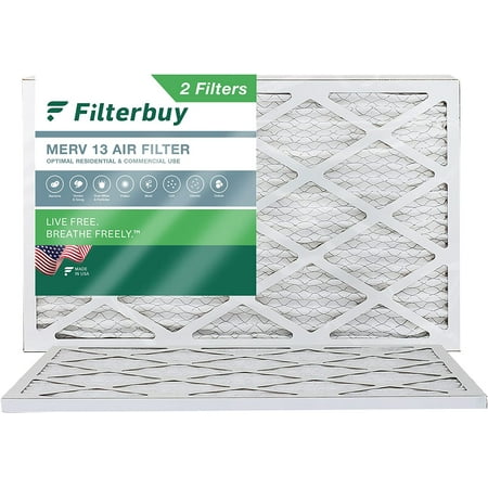 

Filterbuy 10x24x1 MERV 13 Pleated HVAC AC Furnace Air Filters (2-Pack)