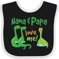 thumbnail image 3 of Inktastic Nana Papa Love Me Grandchild Dinosaur Boys Baby Bib, 3 of 4