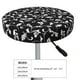 thumbnail image 4 of Disketp Black White Leaves Funda Redonda para Taburete, Funda de Cojín para Silla de Bar Suave y Elástica-14 inch, 4 of 7